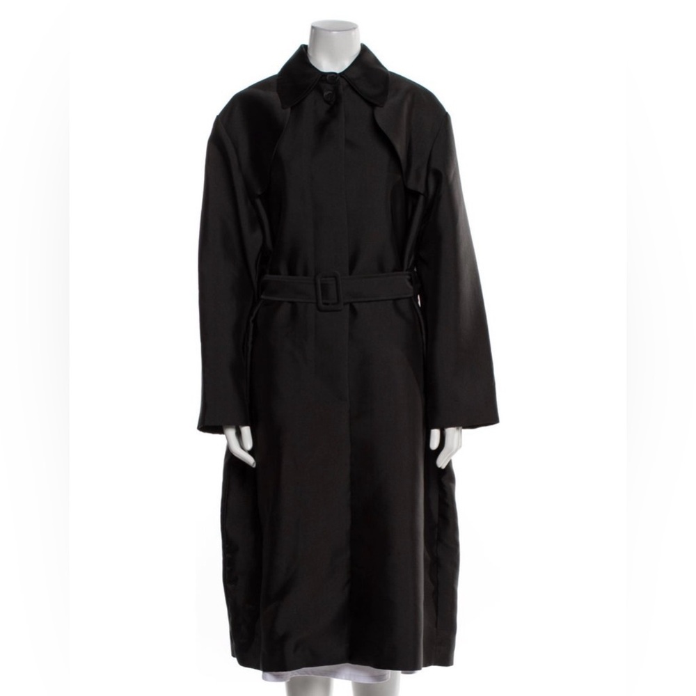 Sandro Black Long Trench Coat